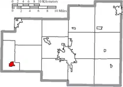 Location of Spencerville in Allen County