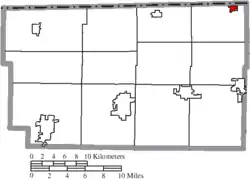 Location of Metamora in Fulton County