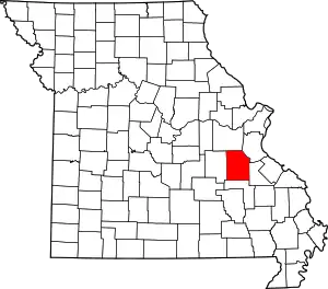 Location of Cadet, Missouri
