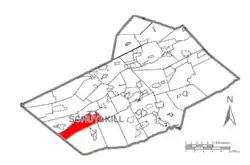 Map of Schuylkill County, Pennsylvania Highlighting Tremont Township