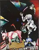 Marc Chagall, 1911, A la Russie, aux ânes et aux autres (To Russia, Asses and Others), oil on canvas, 157 x 122 cm, Musée National d'Art Moderne, Centre Pompidou, Paris