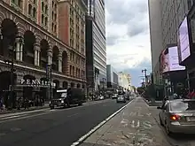 Market Street eastbound past 12th Street