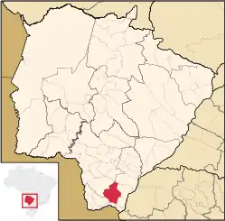 Location in Mato Grosso do Sul state