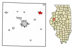 Location in McDonough County, Illinois