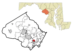 Location of North Kensington, Maryland