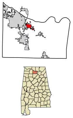 Location in Morgan County, Alabama