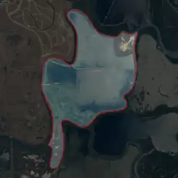 Aerial image of an island.