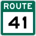 Route 41 marker