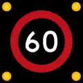 (R1-2.1) 60&nbsp;km/h variable speed limit