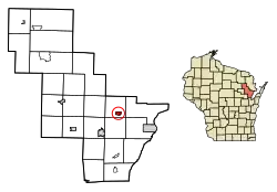 Location of Lena in Oconto County, Wisconsin.