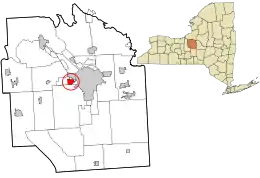 Location in Onondaga County and the state of New York.