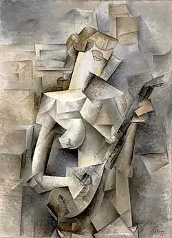 1910, Girl with a Mandolin (Fanny Tellier), oil on canvas, 100.3 × 73.6 cm (39 × 28 in), Museum of Modern Art, New York