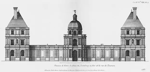 Elevation of the street façade