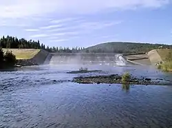 Fish ladder at the outlet of Lake Rimouski