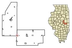 Location of Atwood in Piatt County, Illinois.