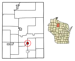 Location of Prentice in Price County, Wisconsin.
