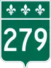 Route 279 marker