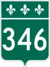 Route 346 marker