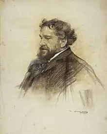 1906 illustration of Octave Uzanne by Ramon Casas i Carbó