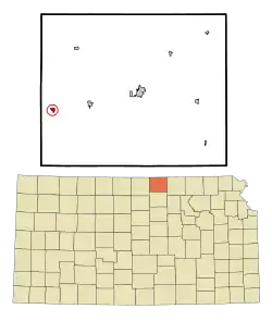 Location within Republic County and Kansas