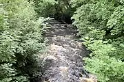 River Twiss seen from the road bridge in Ingleton