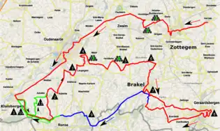 Final 170 kilometres (110 mi) of the 103rd Tour of Flanders