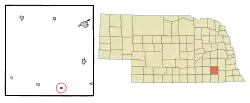 Location of Swanton, Nebraska