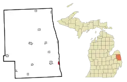 Location of Lexington, Michigan