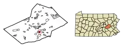 Location of Schuylkill Haven in Schuylkill County, Pennsylvania (left) and of Schuylkill County in Pennsylvania (right)
