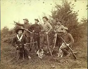 Seattle Press expedition members with Christie and Barnes in the center