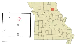 Location of Bethel, Missouri