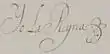 Maria Amalia of Saxony's signature