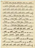 First three variations of Six Variations for guitar and violin