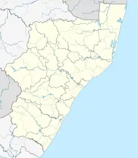 Uvongo is located in KwaZulu-Natal