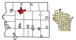 Location of New Richmondin St. Croix County, Wisconsin