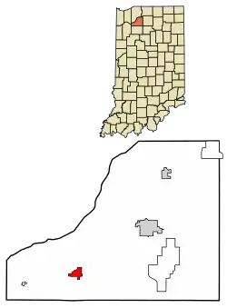 Location of North Judson in Starke County, Indiana.
