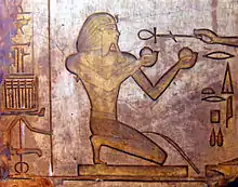 Relief of Thutmose II in Karnak Temple complex.