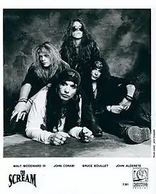 The Scream, 1991. L-R: Walt Woodward III, John Corabi, Bruce Boulliet, and John Alderete.