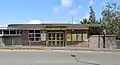 Station building, viewed from the main road.