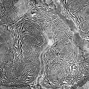 Aerial view of a tiger bush plateau in Niger