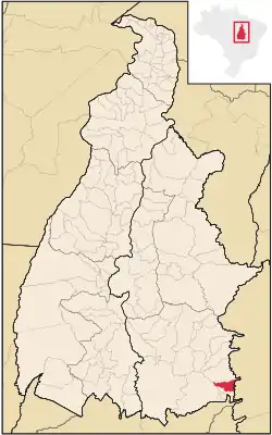 Location in Tocantins state