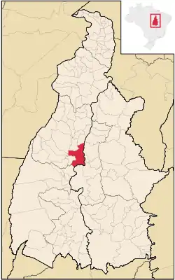 Location in Tocantins state