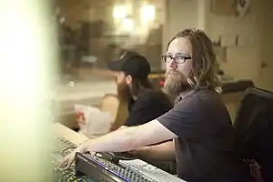 Matt Pence at Echo Lab working on record by True Widow