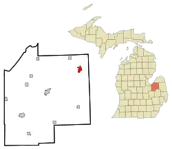 Location of Cass City, Michigan