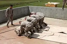 Unfolding of a 20,000 gallon tank