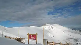 A view of Peak 5 from the top of the Kensho SuperChair on Peak 6
