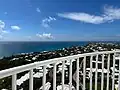 View of the ocean from the top of Gibbs Hill Lighthouse