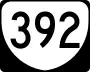 State Route 392 marker