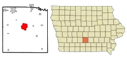 Location of Indianola, Iowa