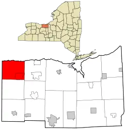 Location in Wayne County and the state of New York.